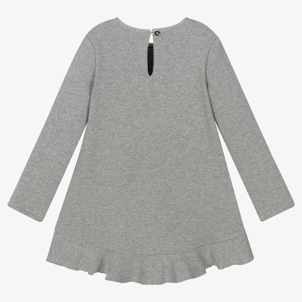 Balloon Chic-Girls Grey Cotton Jersey Dress | Childrensalon Outlet