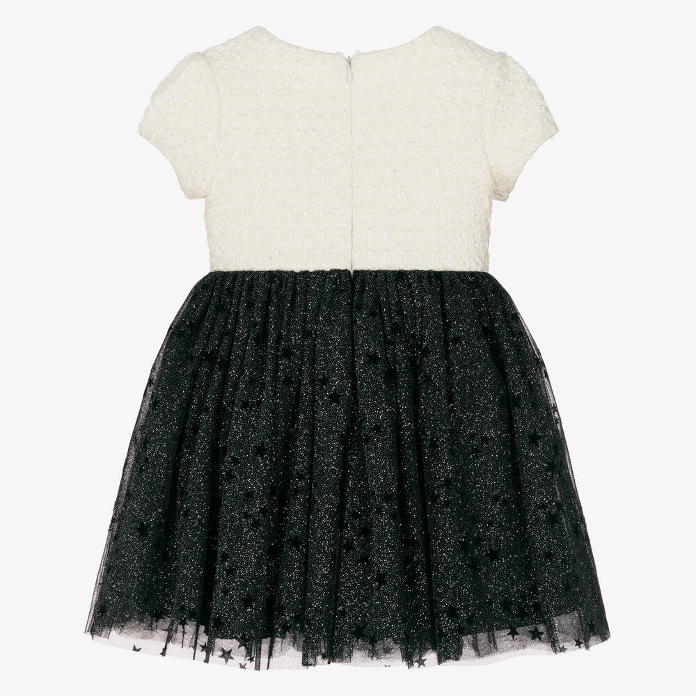 Balloon Chic-Girls Ivory & Black Tulle Dress | Childrensalon Outlet