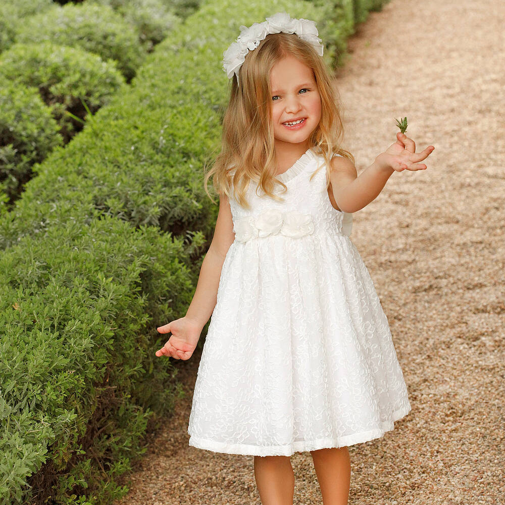 Balloon Chic-فستان دانتيل لون عاجي | Childrensalon Outlet