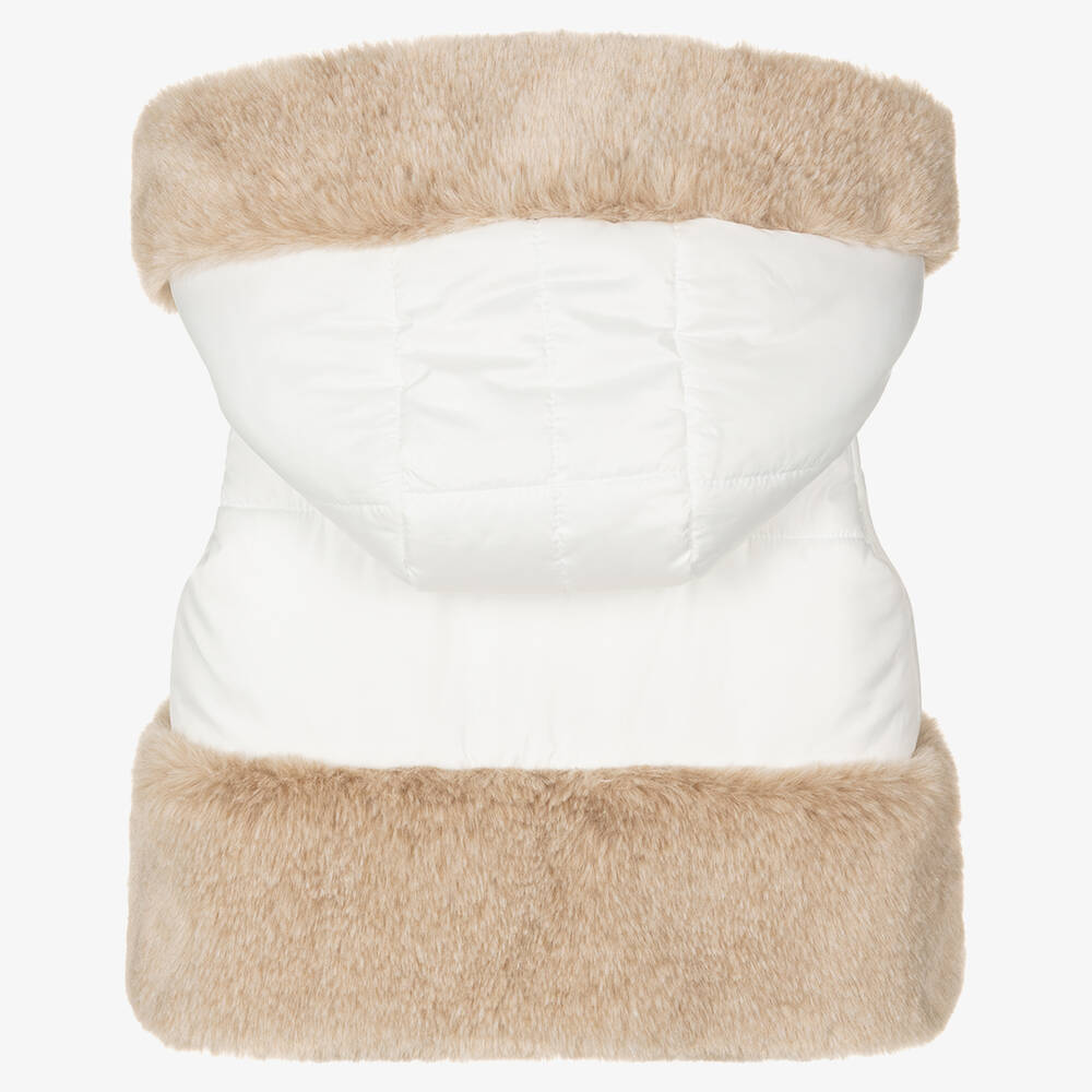 Balloon Chic-Girls Ivory Padded Gilet | Childrensalon Outlet