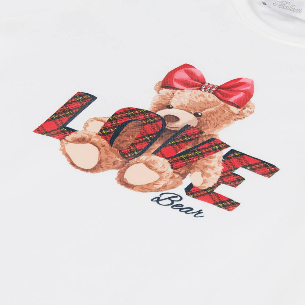 Balloon Chic-توب تيدي قطن لون عاجي للبنات | Childrensalon Outlet