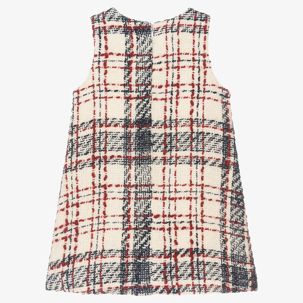 Balloon Chic-Кремовое платье из твида с бантом | Childrensalon Outlet