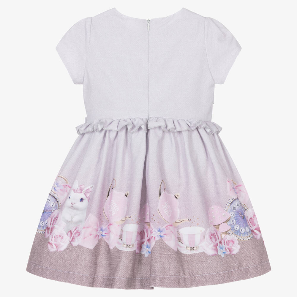 Balloon Chic-Girls Lilac Pink Cotton Dress | Childrensalon Outlet