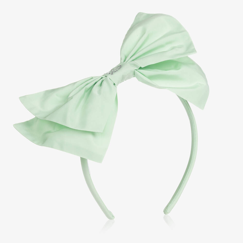 Balloon Chic - Girls Mint Green Bow Hairband | Childrensalon