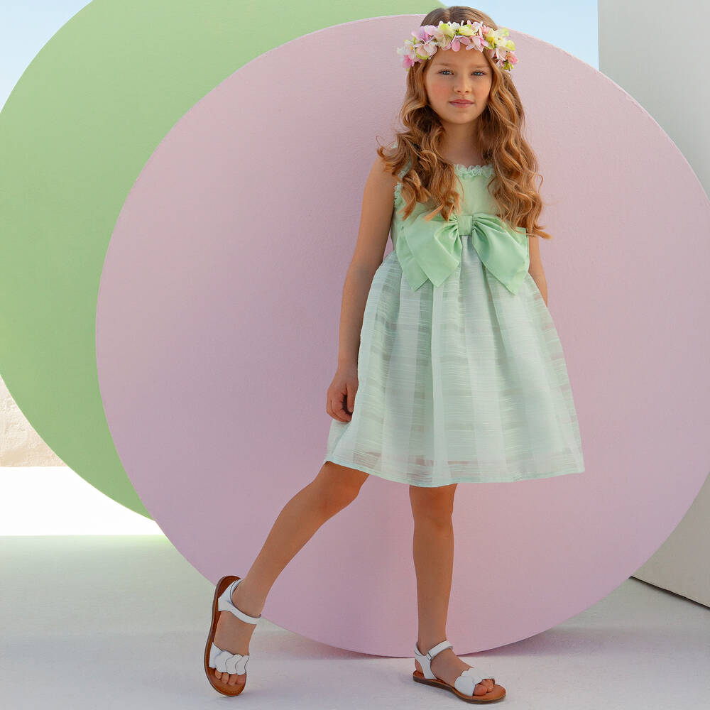 Balloon Chic-Girls Mint Green Tulle Dress | Childrensalon Outlet