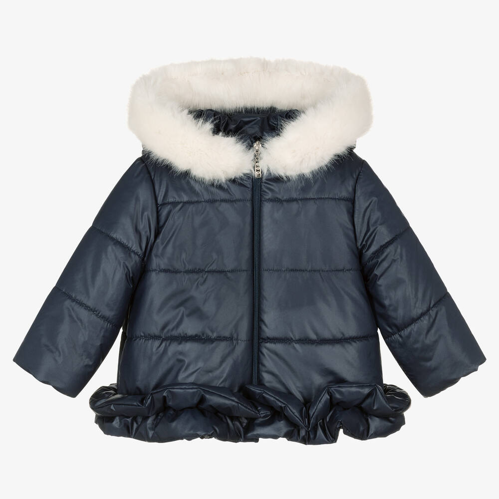 Balloon Chic - Girls Navy Blue Padded Jacket | Childrensalon