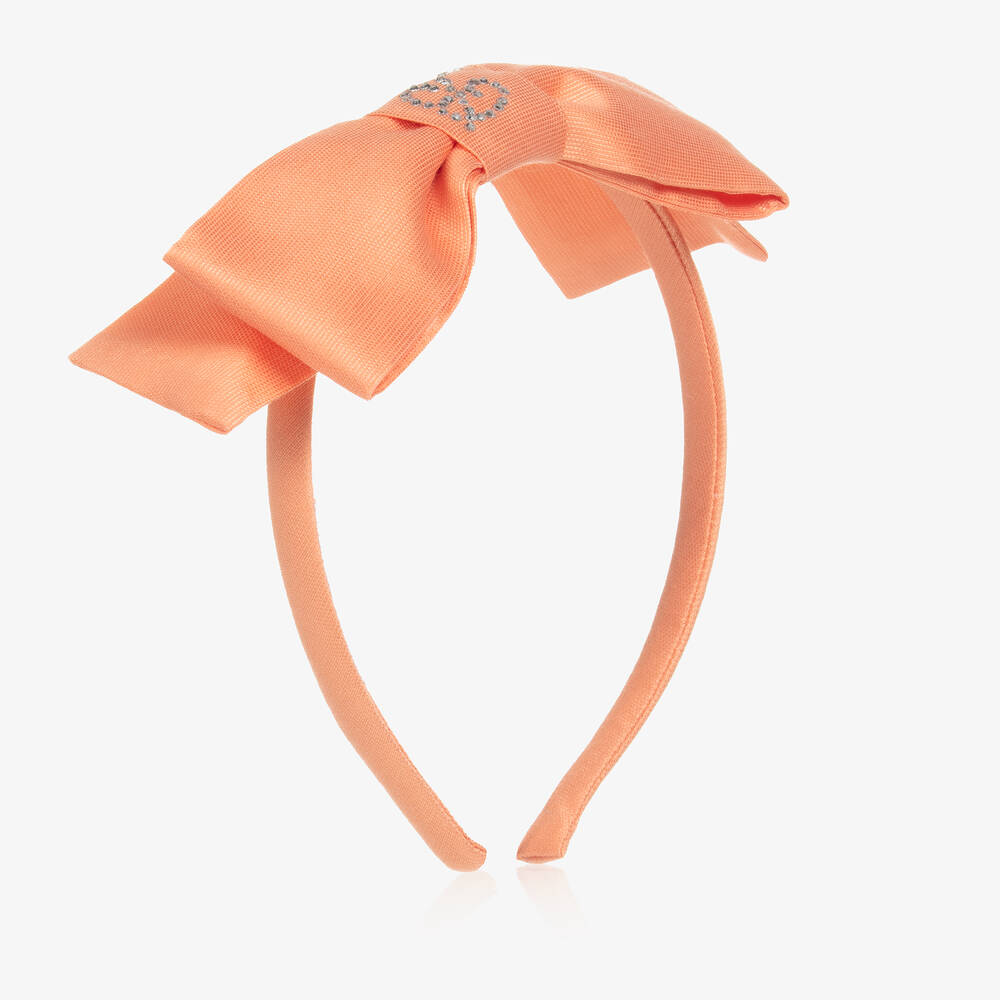 Balloon Chic - Girls Orange Bow Hairband | Childrensalon