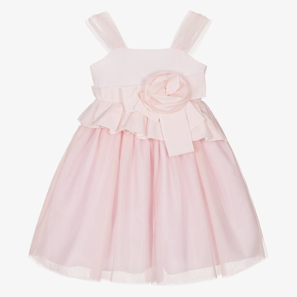 Balloon Chic - Girls Pale Pink Tulle Flower Dress | Childrensalon