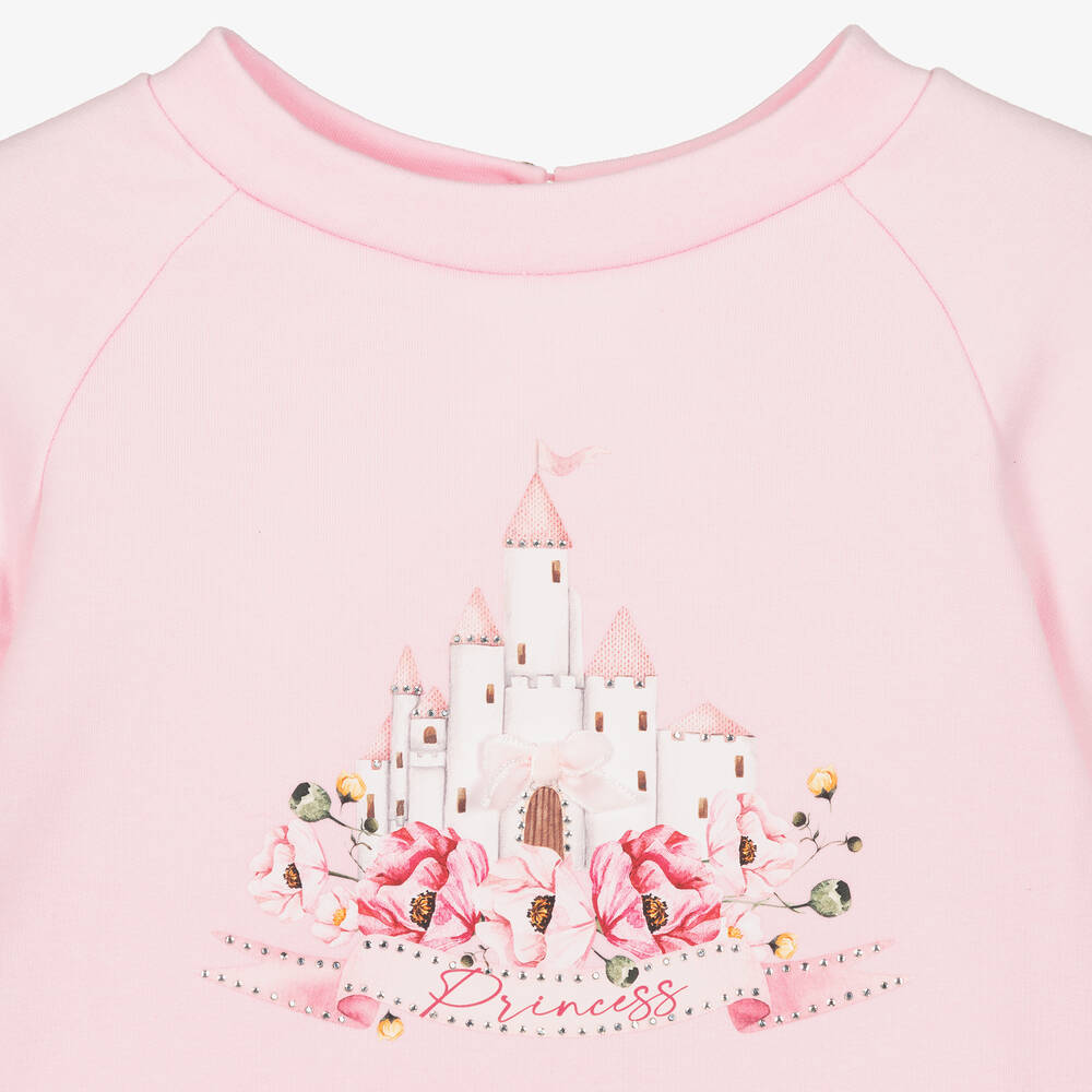 Balloon Chic-Розовый свитшот и платье из хлопка | Childrensalon Outlet