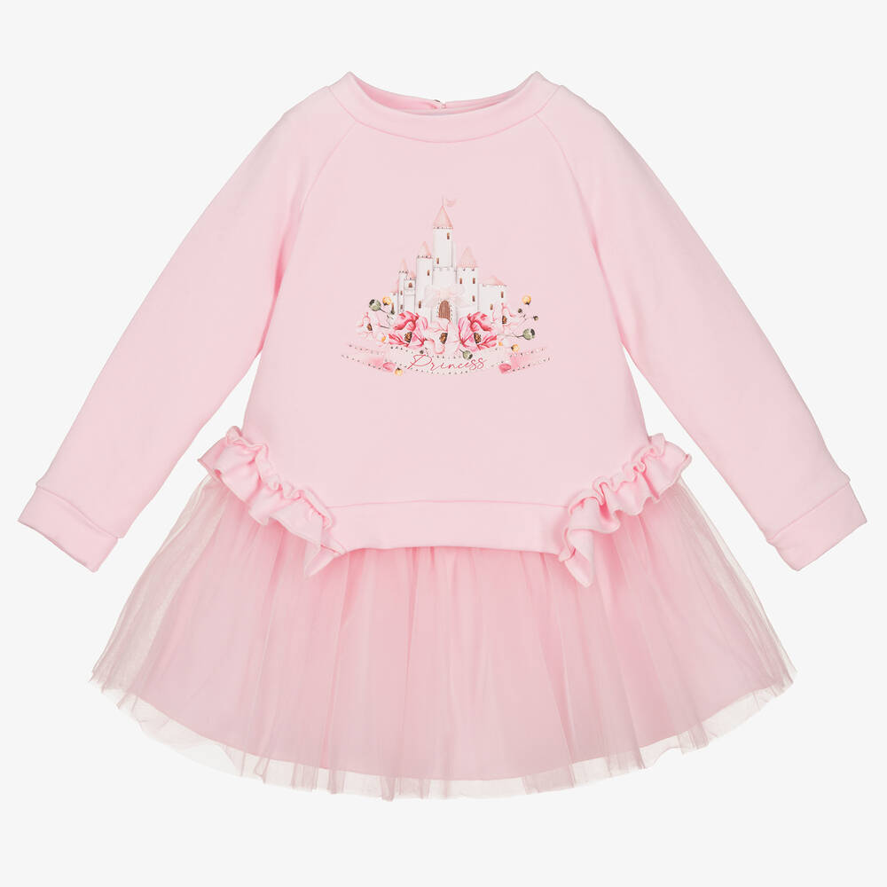 Balloon Chic - Girls Pink Cotton Fairytale Dress Set | Childrensalon