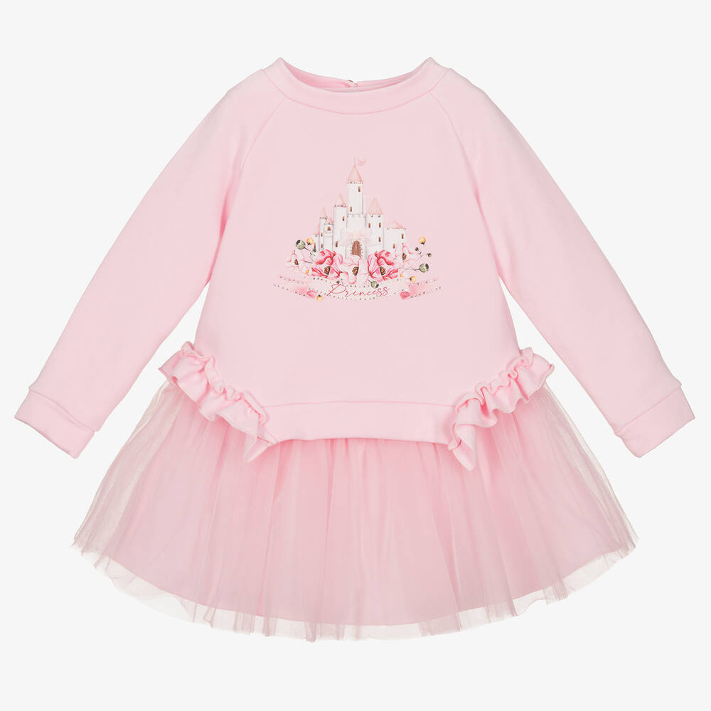 Balloon Chic - Rosa Märchen-Baumwollkleid-Set | Childrensalon