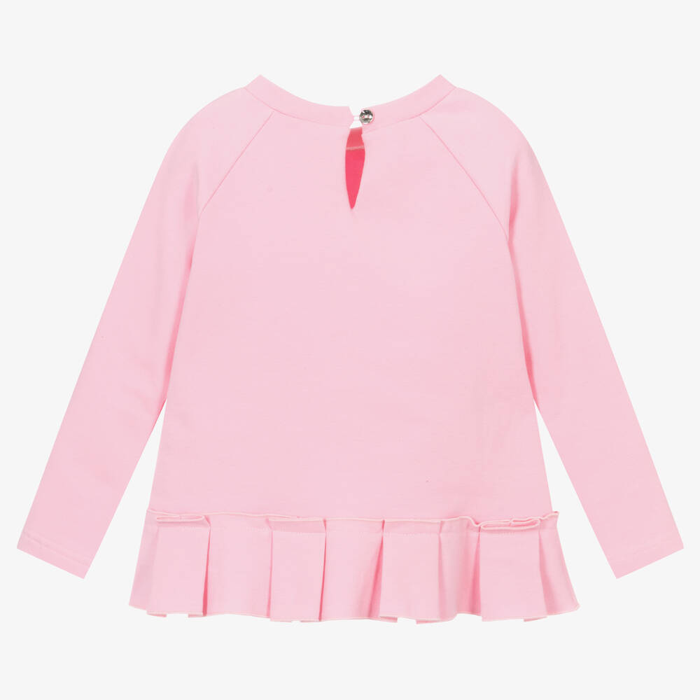 Balloon Chic-Girls Pink Cotton Jersey Top | Childrensalon Outlet