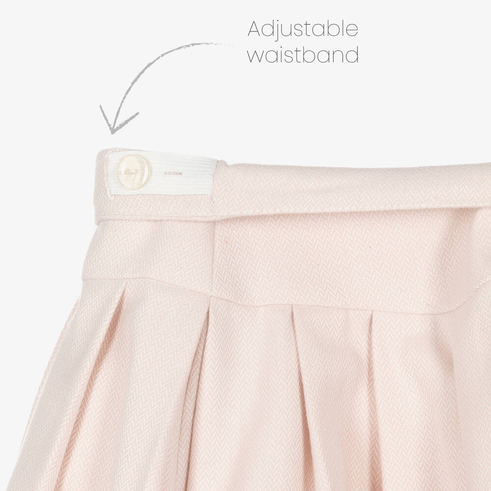 Balloon Chic-Girls Pink Cotton Pleated Skirt | Childrensalon Outlet