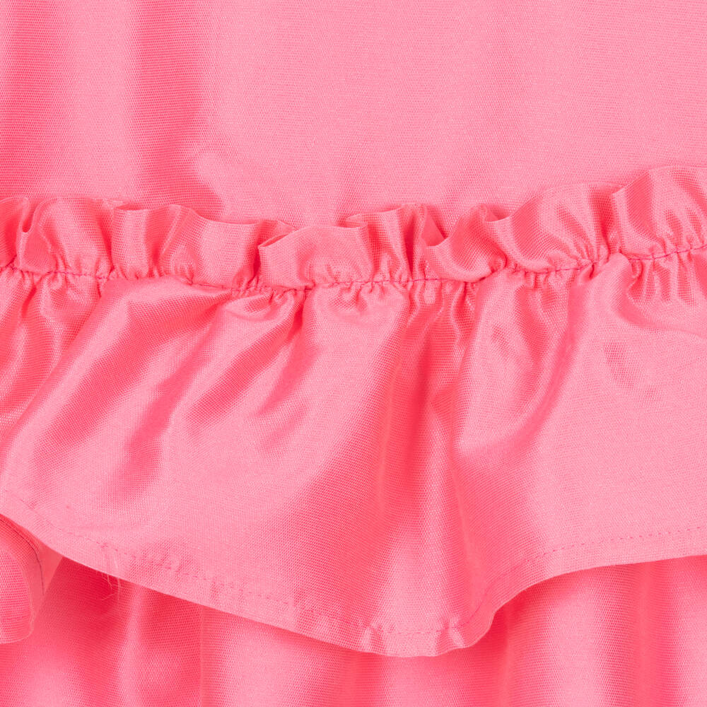 Balloon Chic-Girls Pink Cotton & Silk Bow Dress | Childrensalon Outlet