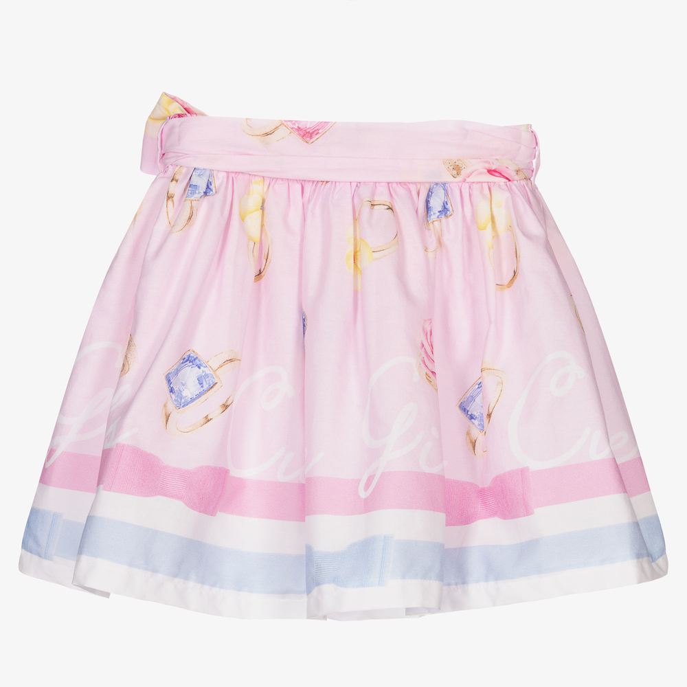 Balloon Chic-Girls Pink Cotton Skirt | Childrensalon Outlet