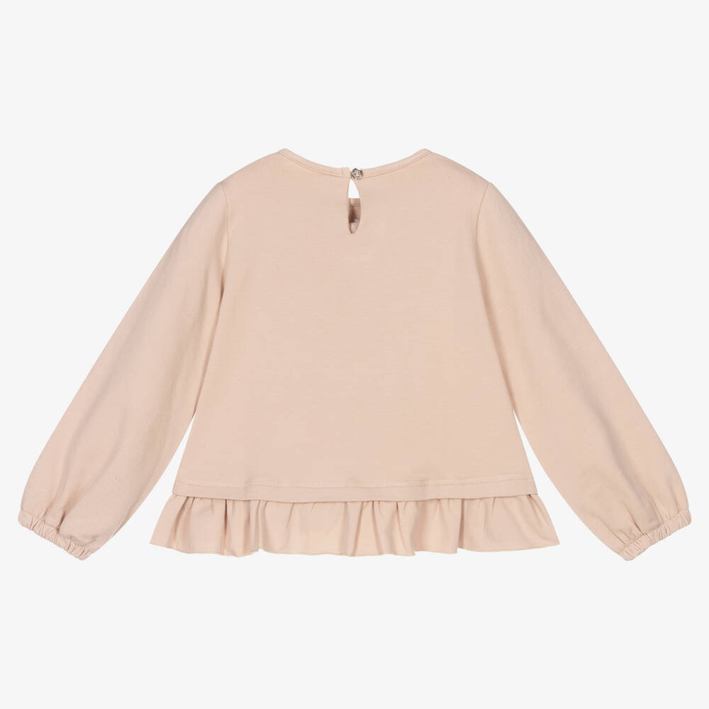 Balloon Chic-Girls Pink Cotton Sweatshirt | Childrensalon Outlet