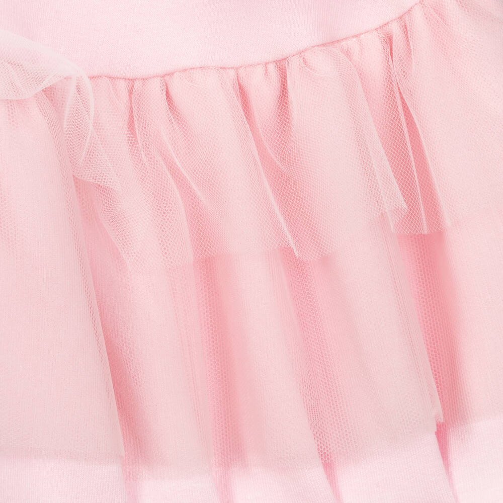 Balloon Chic-Girls Pink Cotton Teddy Bear Dress | Childrensalon Outlet