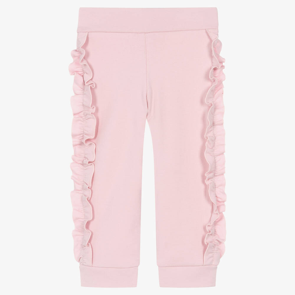 Balloon Chic - Girls Pink Cotton Trousers | Childrensalon