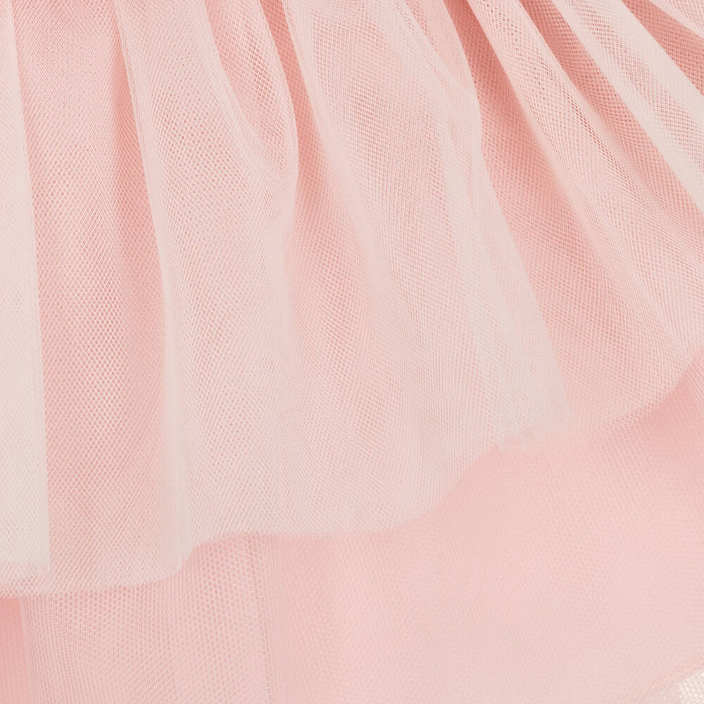 Balloon Chic-Girls Pink Cotton & Tulle Bunny Dress | Childrensalon Outlet