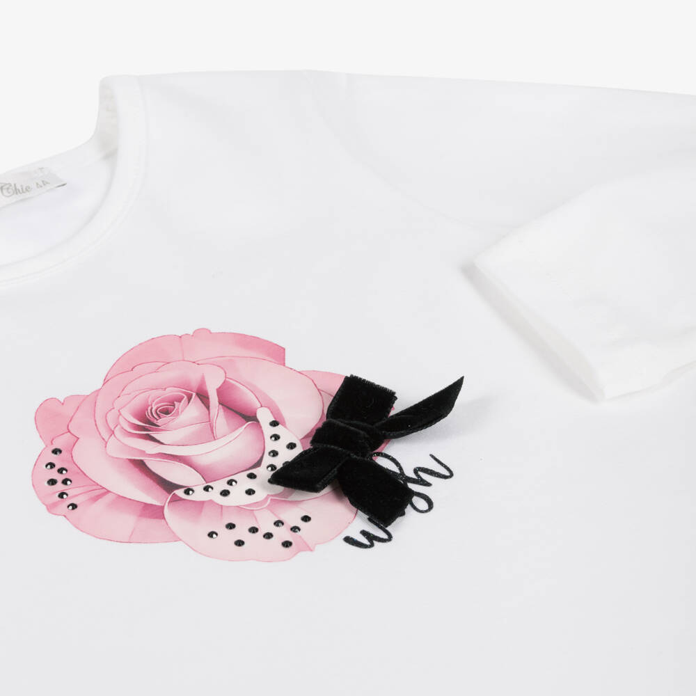 Balloon Chic-Girls Pink Floral Skirt Ensemble | Childrensalon Outlet