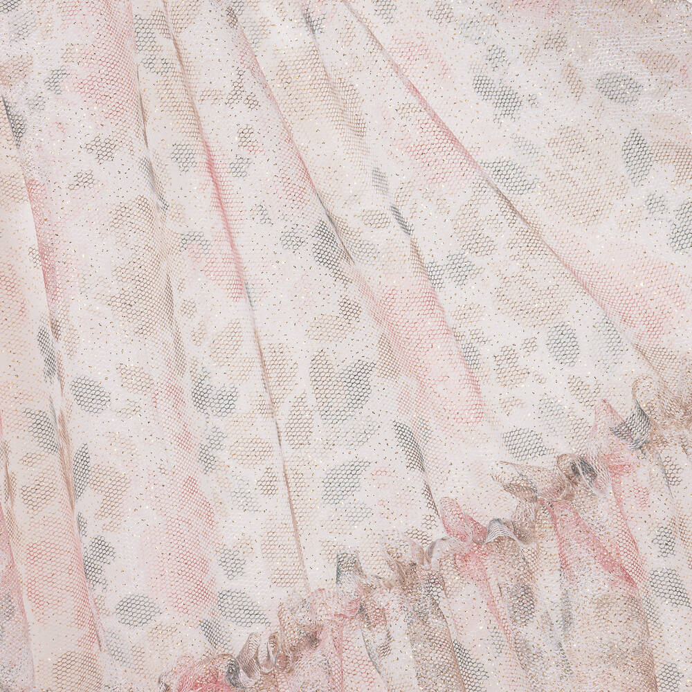 Balloon Chic-Girls Pink Floral Tulle Sparkle Dress | Childrensalon Outlet