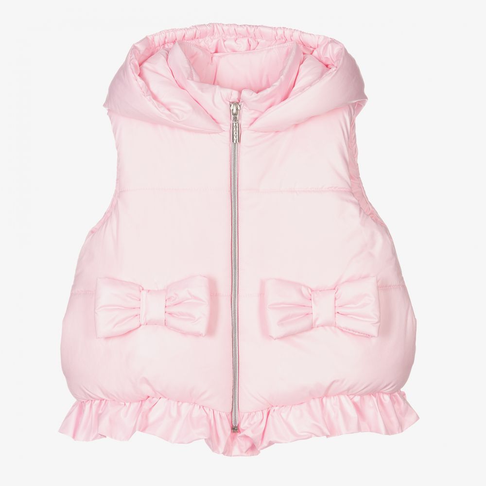 Balloon Chic - Розовый пуховый жилет с капюшоном для девочек | Childrensalon
