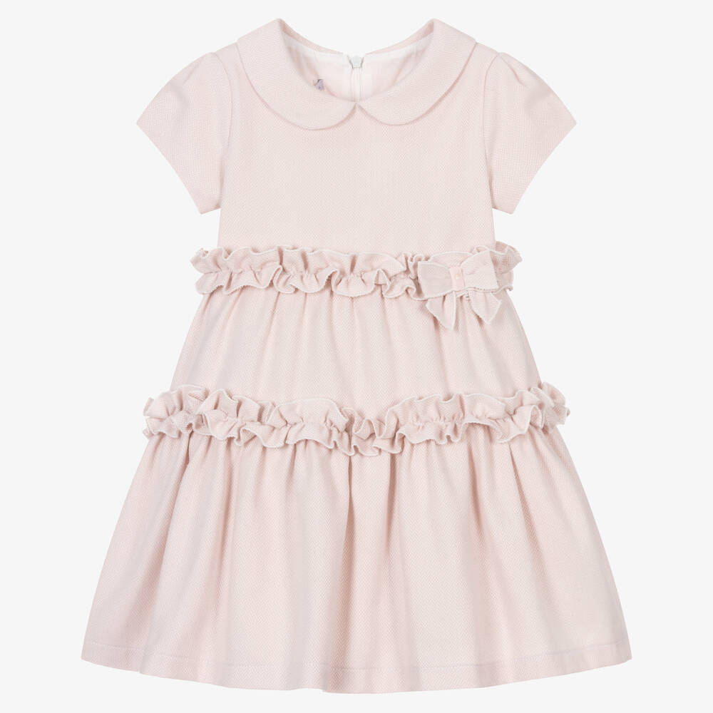 Balloon Chic - Girls Pink Jacquard Dress | Childrensalon