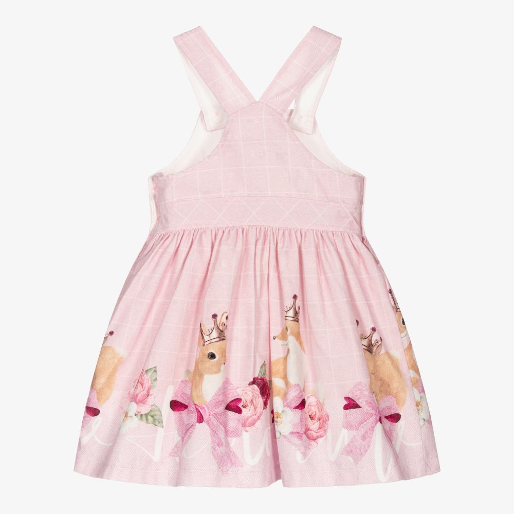 Balloon Chic-فستان بينافور قطن لون زهري | Childrensalon Outlet