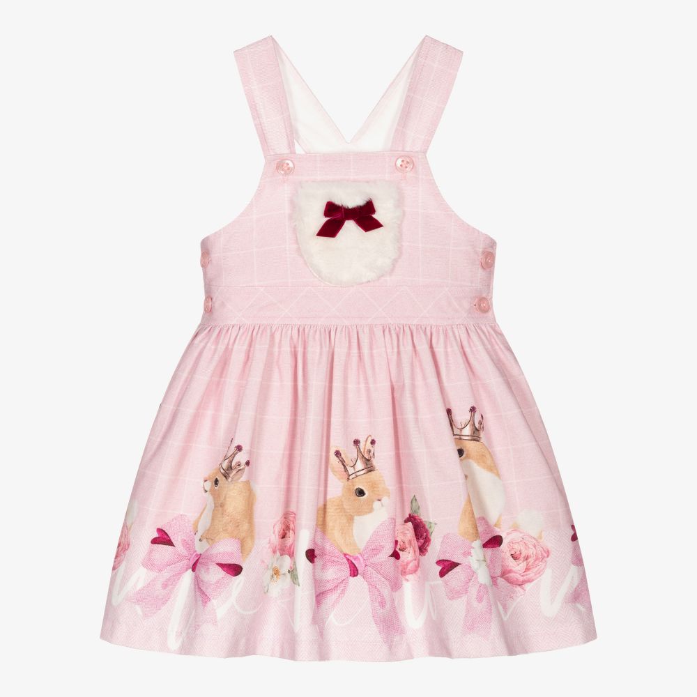 Balloon Chic-Girls Pink Pinafore Dress | Childrensalon Outlet