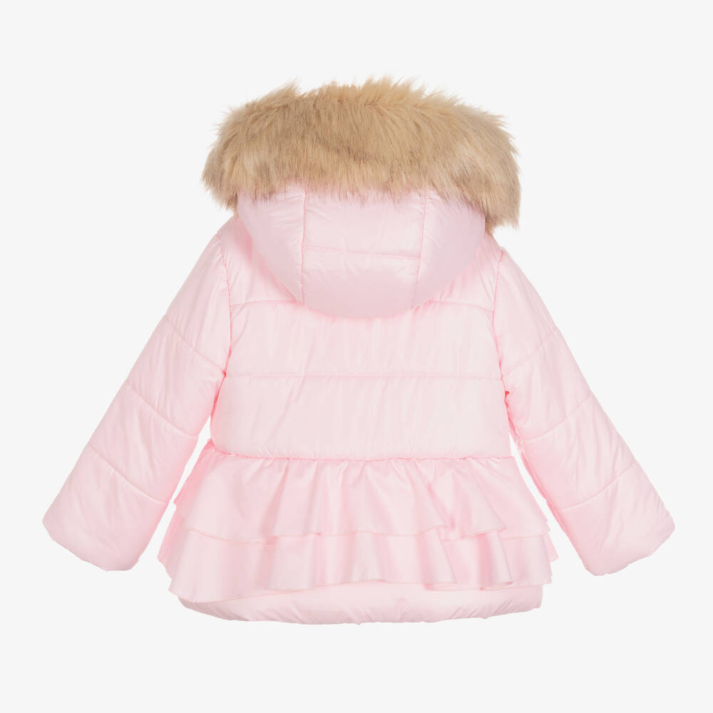 Balloon Chic-Girls Pink Puffer Coat | Childrensalon Outlet