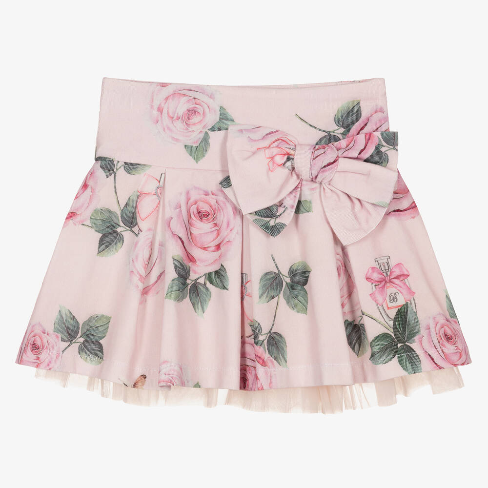 Balloon Chic - Girls Pink Rose Corduroy Skirt | Childrensalon