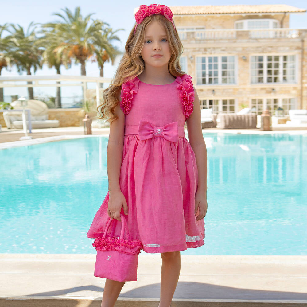 Girls pink handbag top