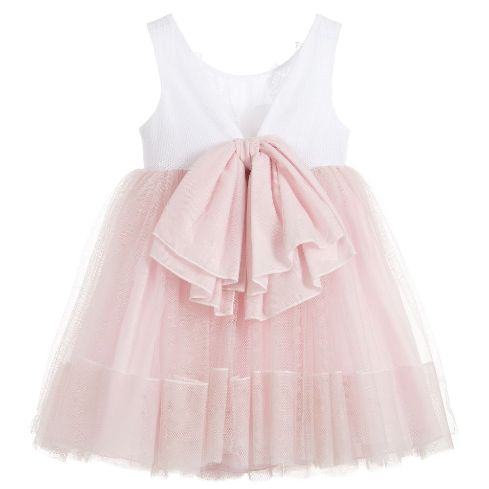 Balloon Chic-فستان تول لون زهري وأبيض | Childrensalon Outlet