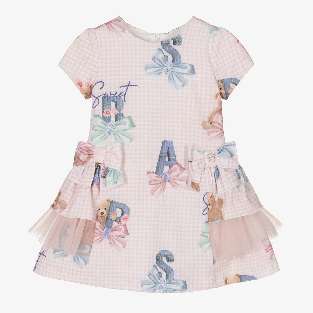 Balloon Chic - Girls Pink & White Check Dress | Childrensalon