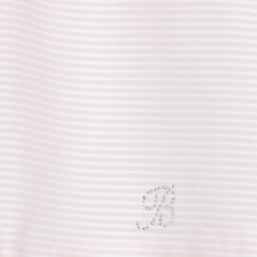Balloon Chic-Girls Pink & White Stripe Cotton Dress | Childrensalon Outlet
