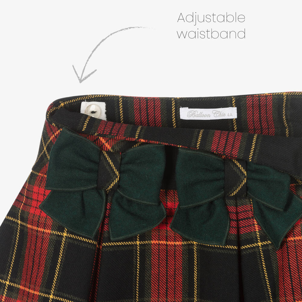 Black and red plaid toddler skirt on sale