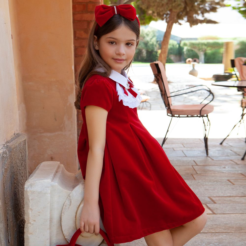 Robe fillette chic rouge top