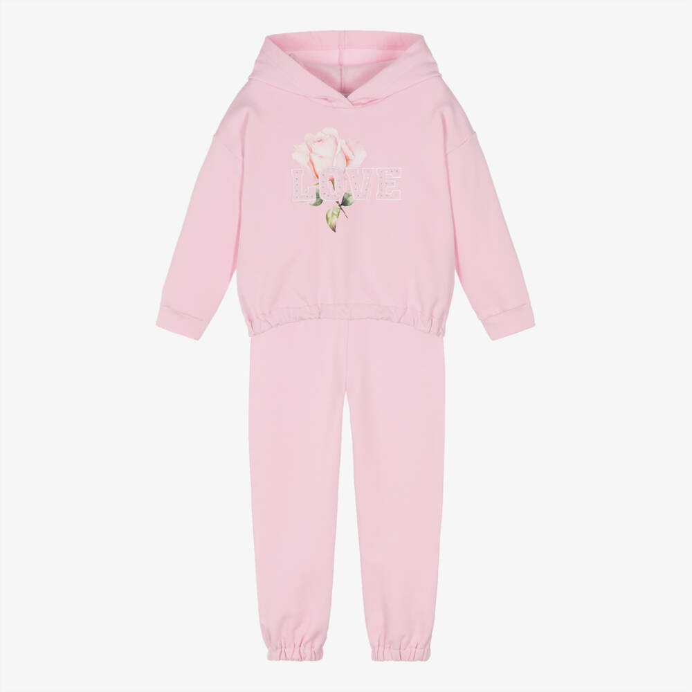 Balloon Chic-Girls Rosy Cotton Tracksuit Set | Childrensalon Outlet