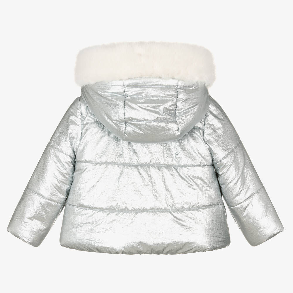 Balloon Chic Girls Silver Padded Jacket