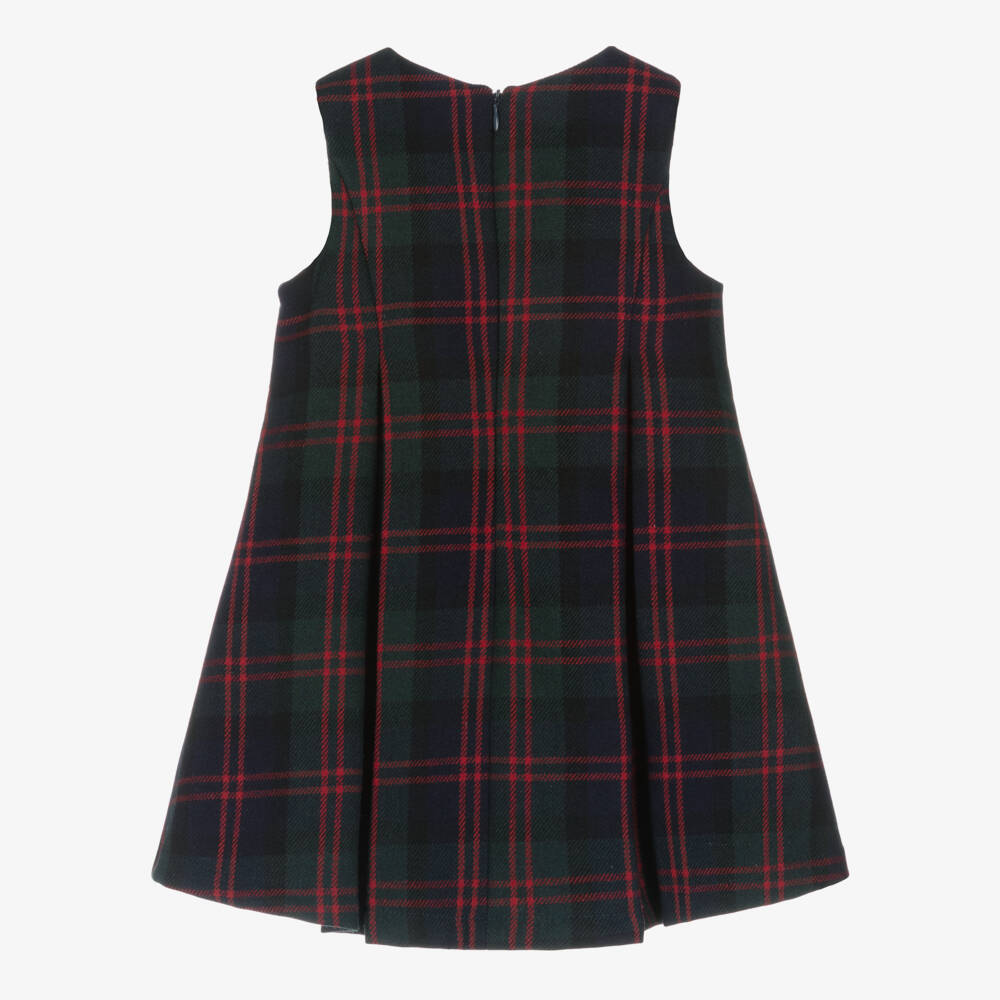 Balloon Chic-Girls Sleeveless Tartan Dress with Bow | Childrensalon Outlet