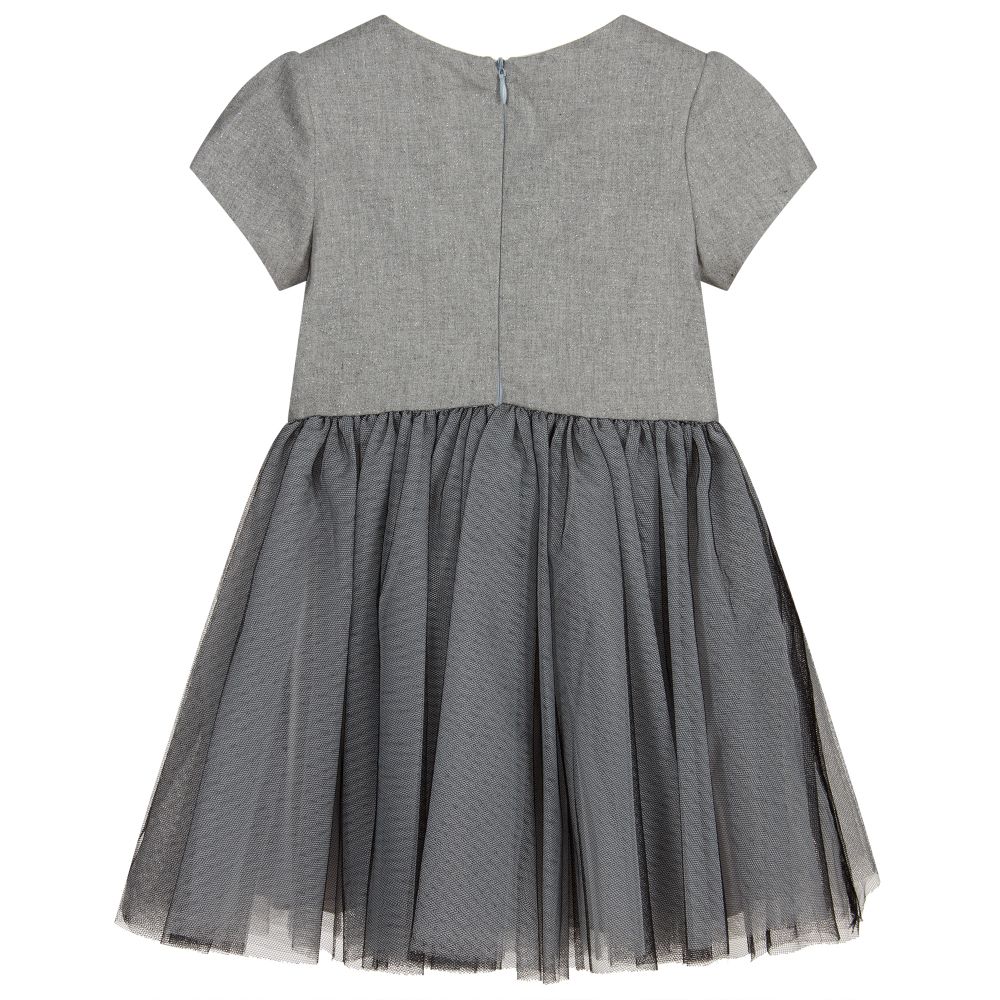 Girls grey tulle dress clearance