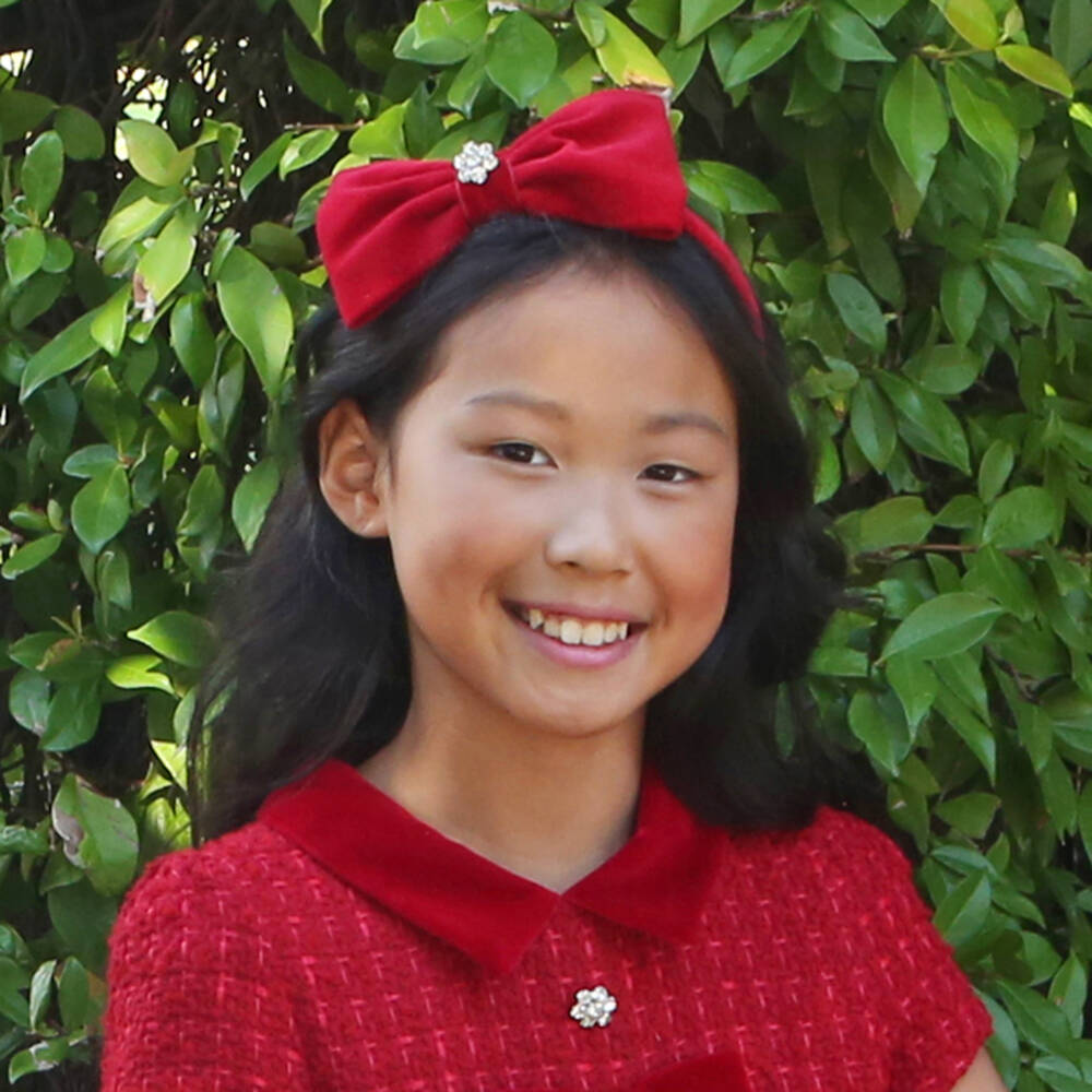 Balloon Chic-Girls Velvet Bow Hair Accessory | Childrensalon Outlet