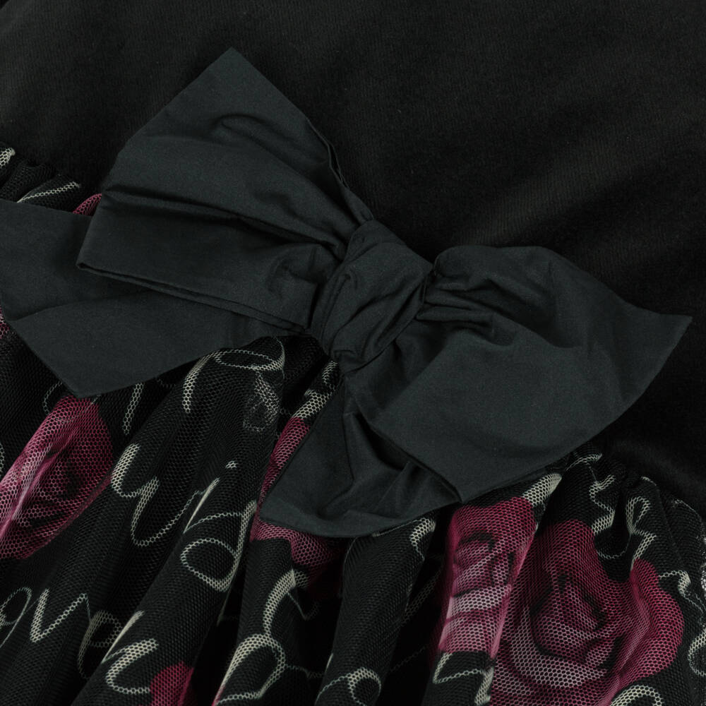 Balloon Chic-Girls Velvet Tulle Rose Dress | Childrensalon Outlet