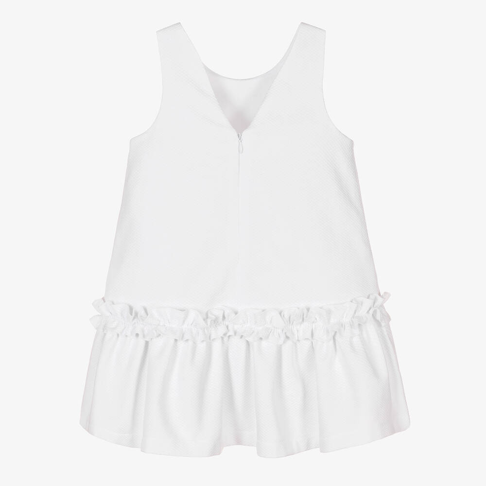 Balloon Chic-فستان قطن لون أبيض | Childrensalon Outlet