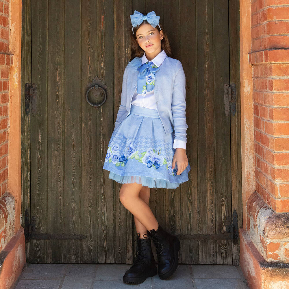 Balloon Chic-بلوز قطن بوبلين لون أبيض للبنات | Childrensalon Outlet