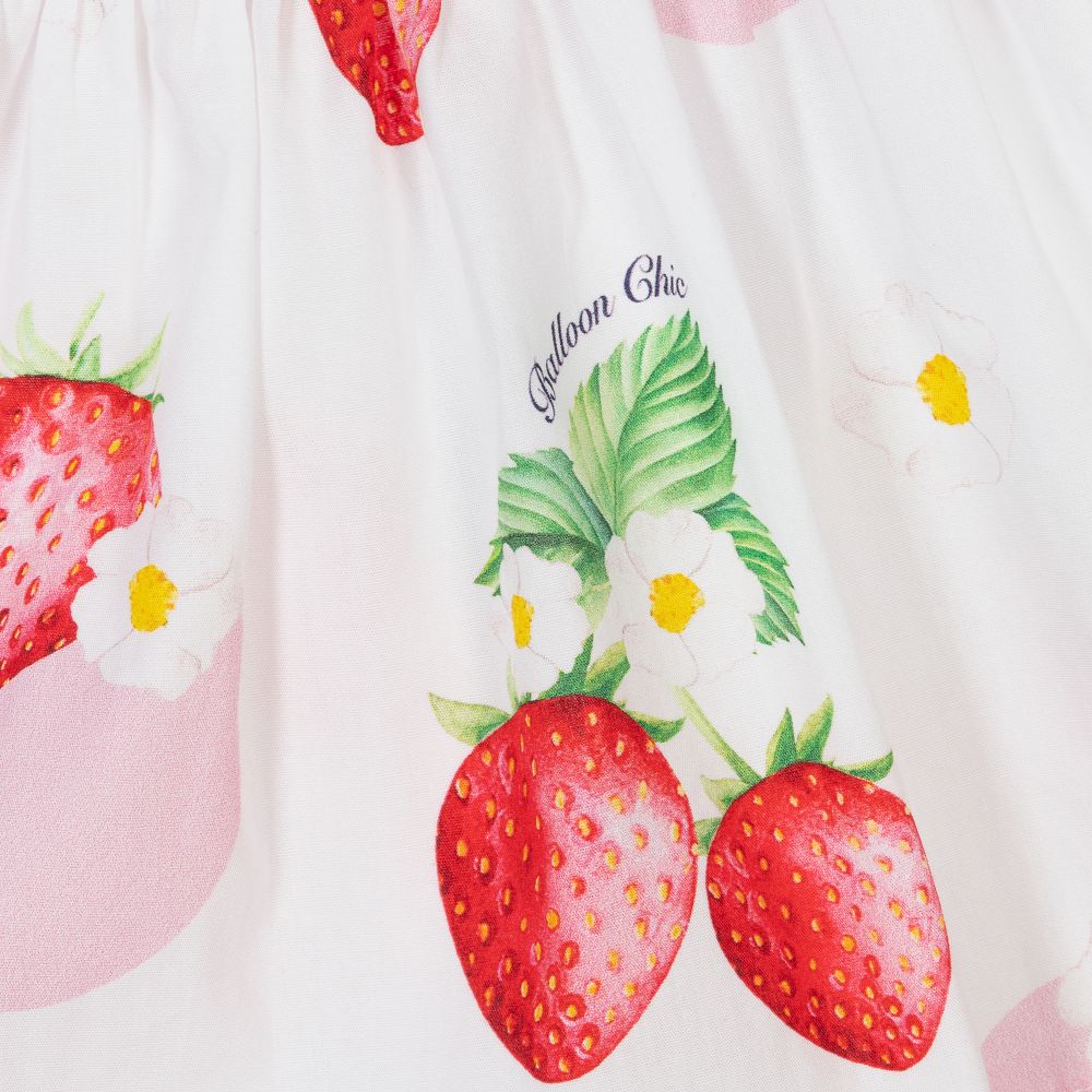 Balloon Chic-Girls White Cotton Dress Set | Childrensalon Outlet