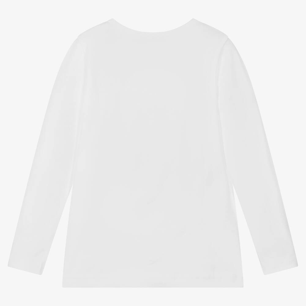 Balloon Chic-Белый хлопковый топ с туфлями | Childrensalon Outlet