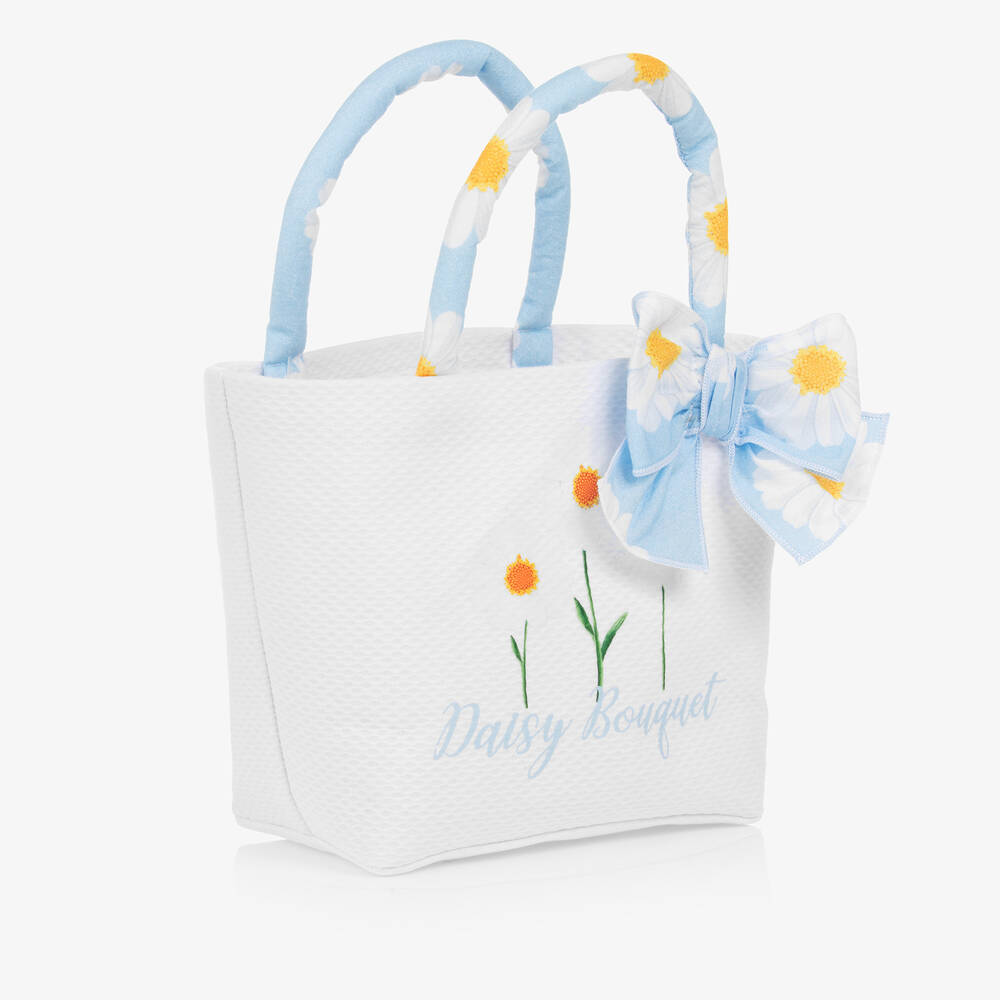 Balloon Chic-Белая сумка с ромашками (20см) | Childrensalon Outlet