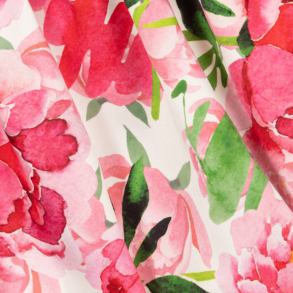 Balloon Chic-Белый топ и розовая юбка с цветами | Childrensalon Outlet