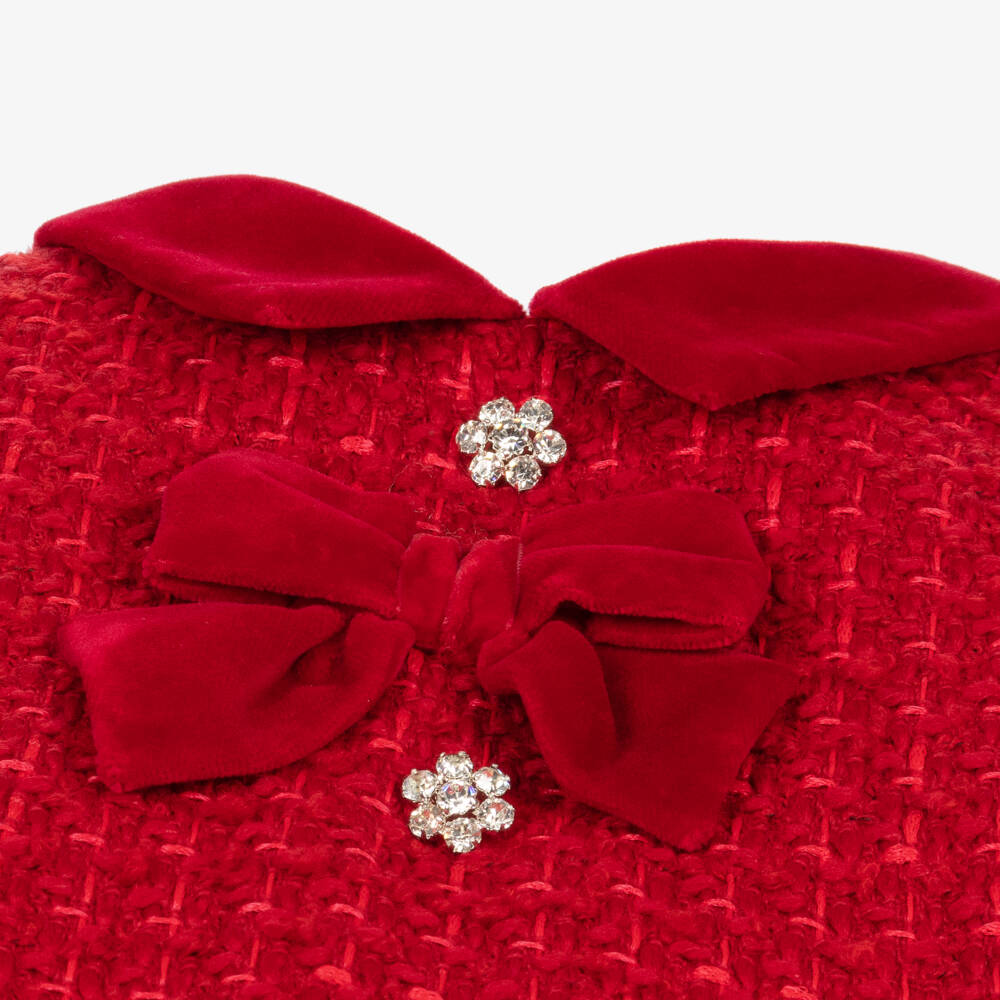 Balloon Chic-Girls Wool Tweed A-Line Dress | Childrensalon Outlet